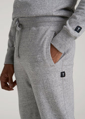 Wearever 2.0 French Terry Joggers for Tall Men in Heathered Grey