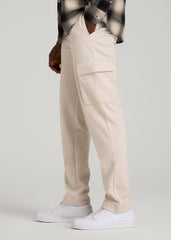 Wearever Fleece Straight Leg Cargo Sweatpant for Tall Men in Oatmeal Mix