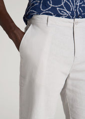 Linen Shorts For Tall Men in Vapor Grey