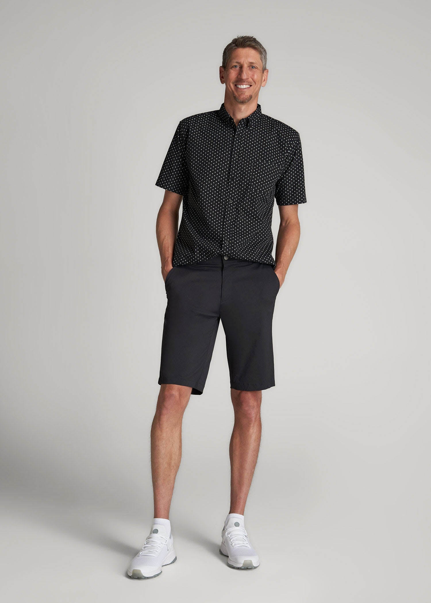 Traveler Chino Shorts for Tall Men in Black