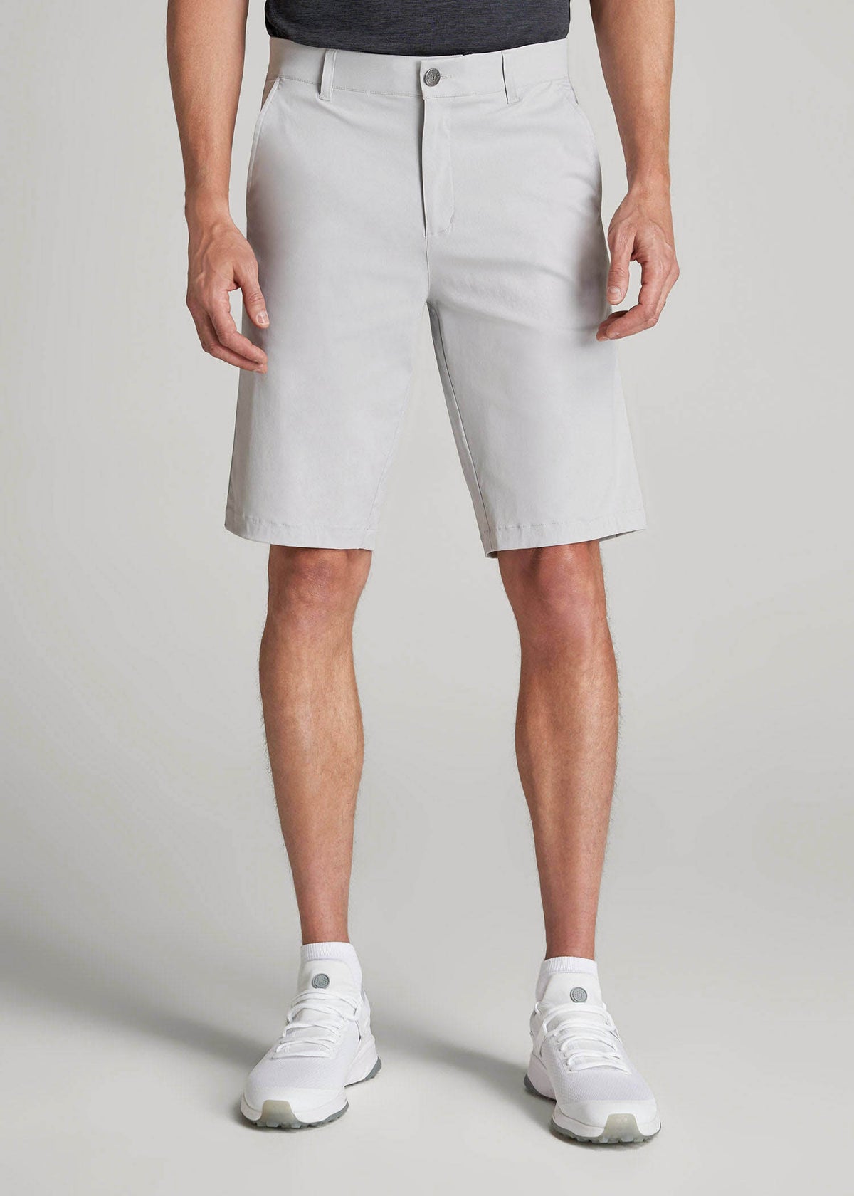 Traveler Chino Shorts for Tall Men in Light Grey