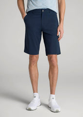 Traveler Chino Shorts for Tall Men in Marine Navy