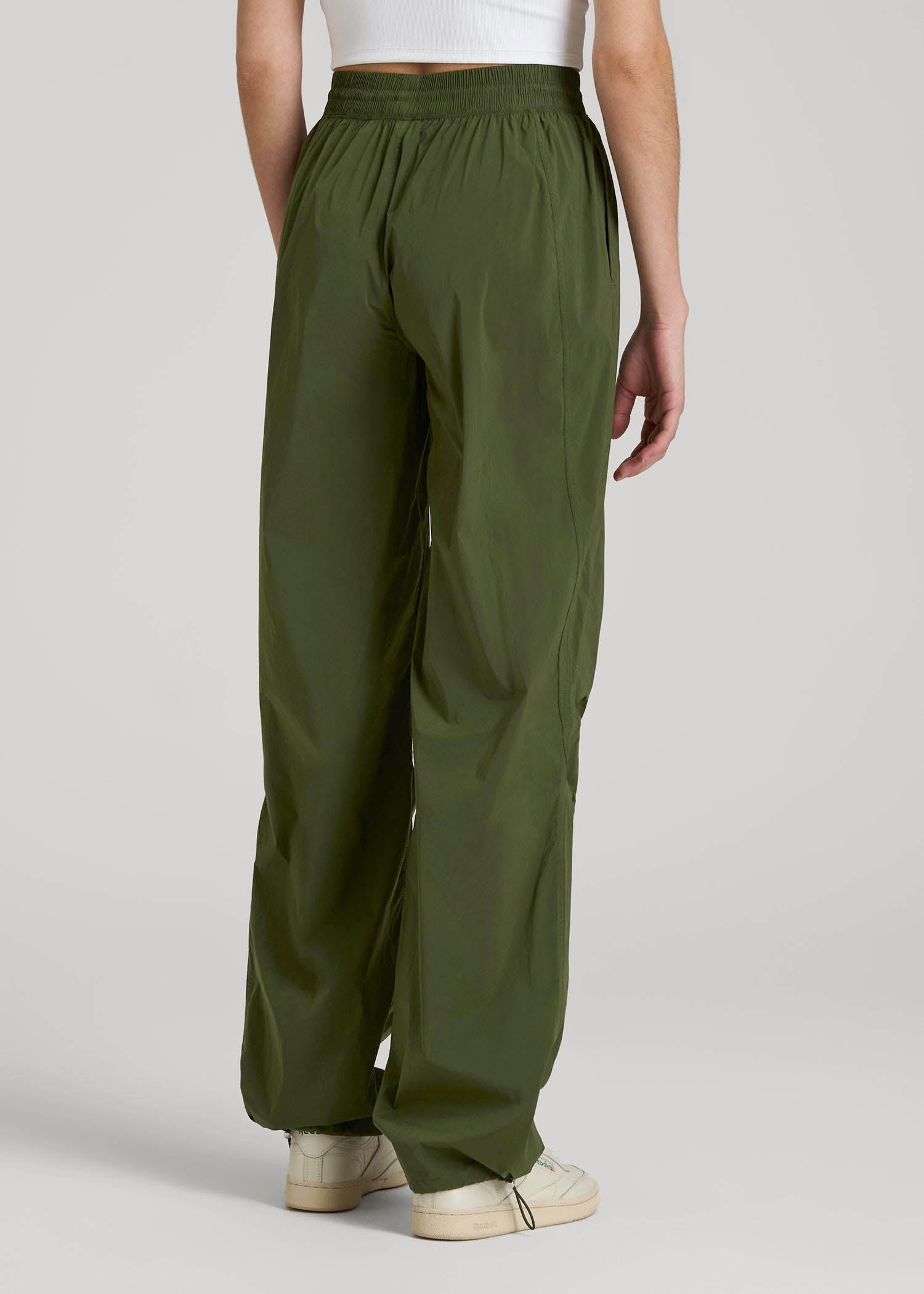 Parachute Jogger for Tall Women in Kale Green