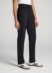 Pull-On Slim Dress Pants for Tall Women in Black