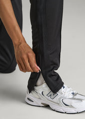 Ultra Lightweight Tricot Athletic Stripe Pants for Tall Women in Black And Black