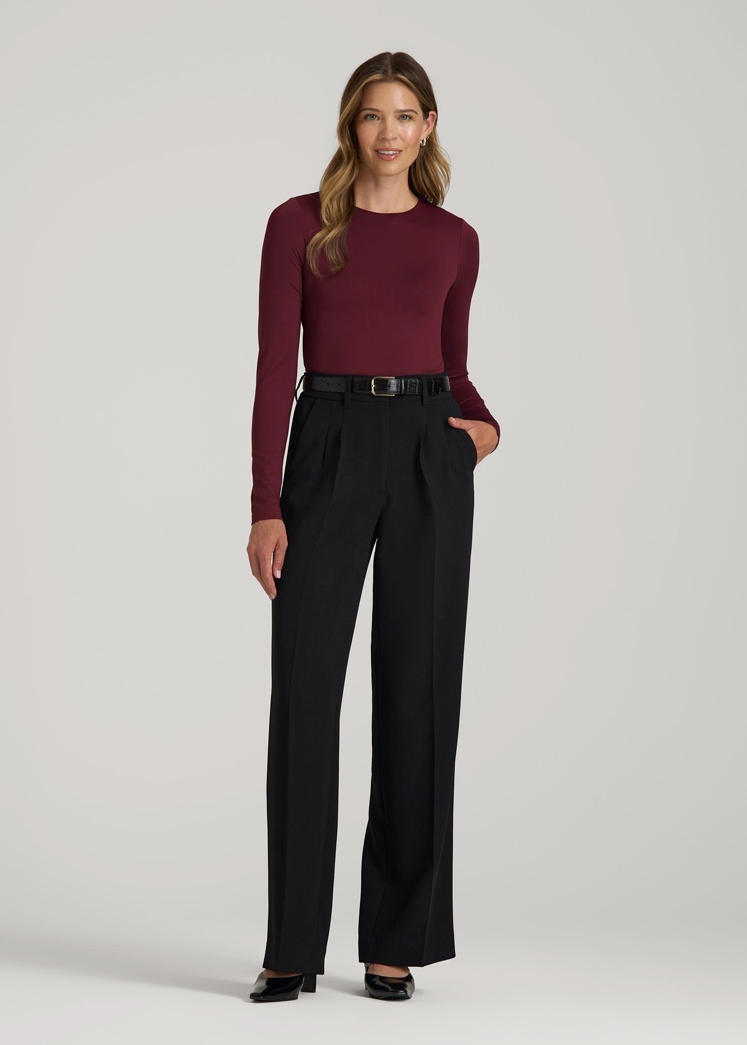 Long Sleeve Bodysuit for Tall Women in Port Royale