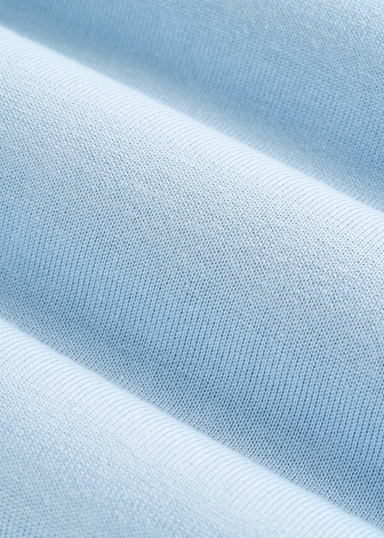 Linen Blend Knit Crewneck for Tall Women in Ice Blue