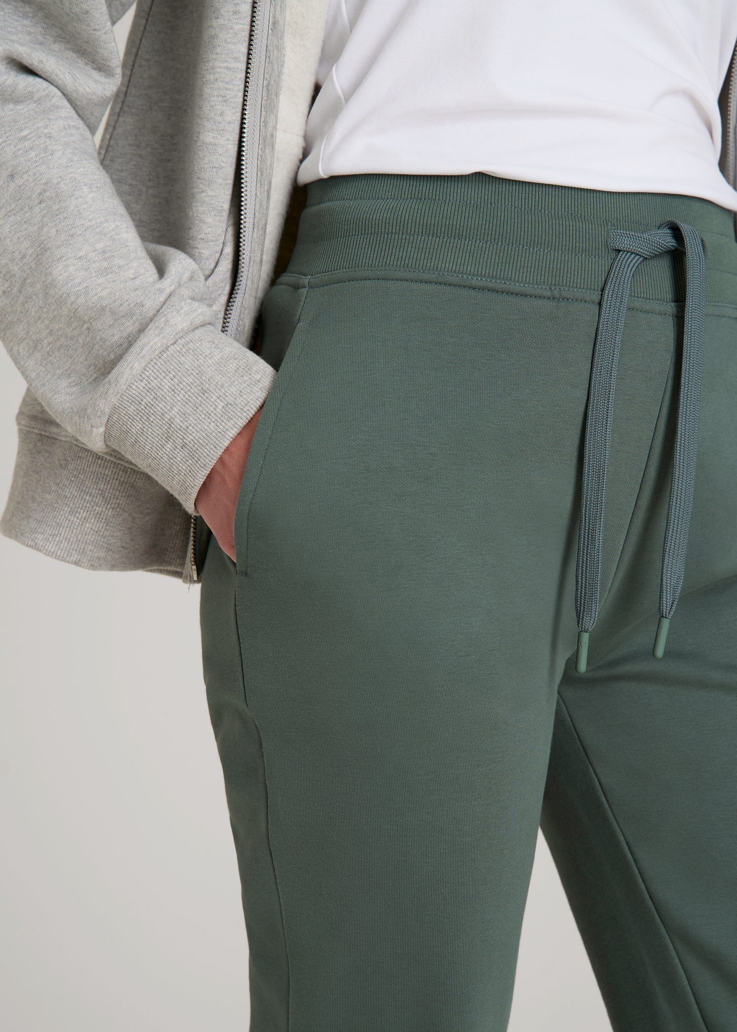 Wearever Fleece Open-Bottom Sweatpants for Tall Women in Balsam Green