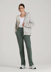 Wearever Fleece Open-Bottom Sweatpants for Tall Women in Balsam Green