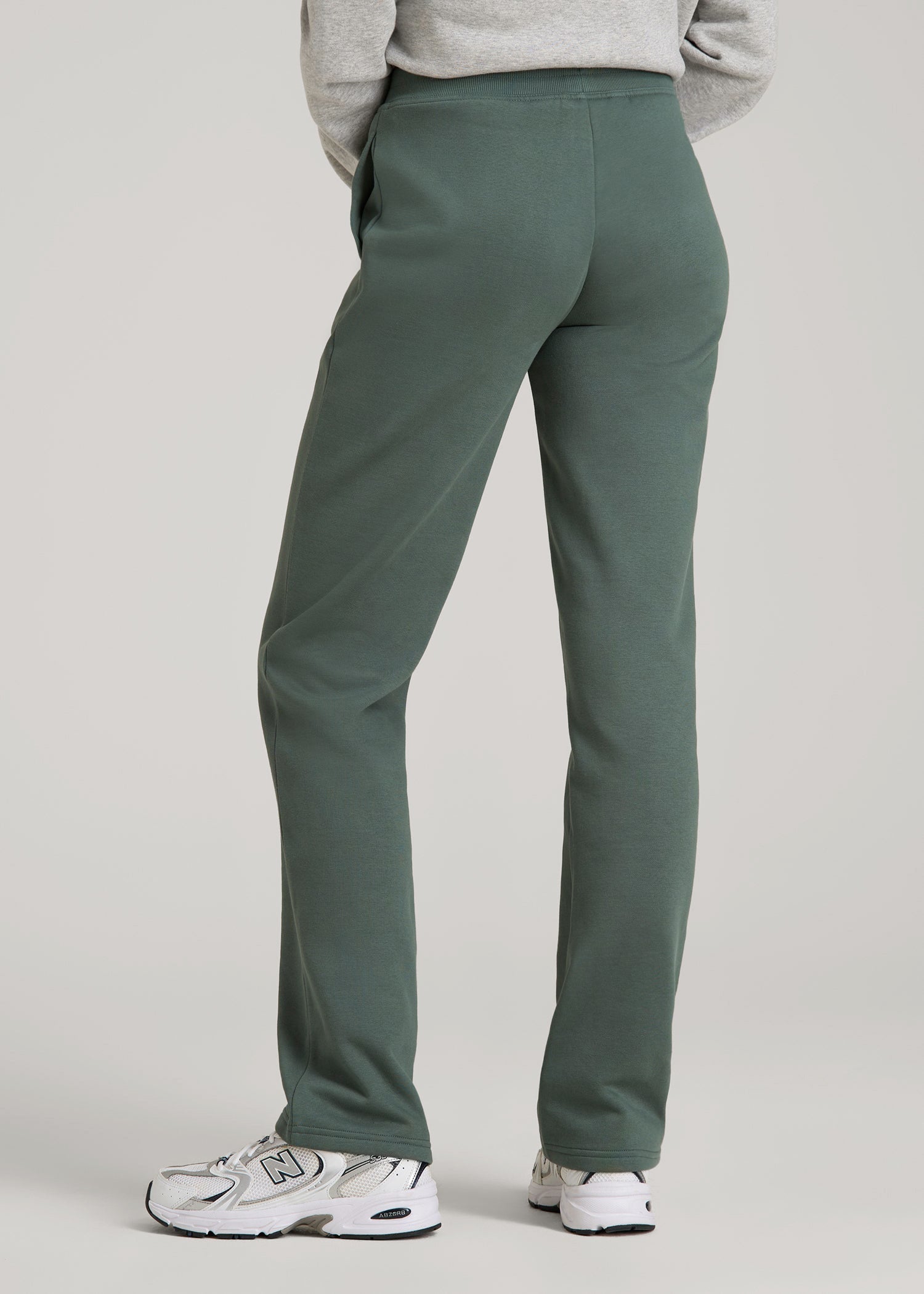 Wearever Fleece Open-Bottom Sweatpants for Tall Women in Balsam Green