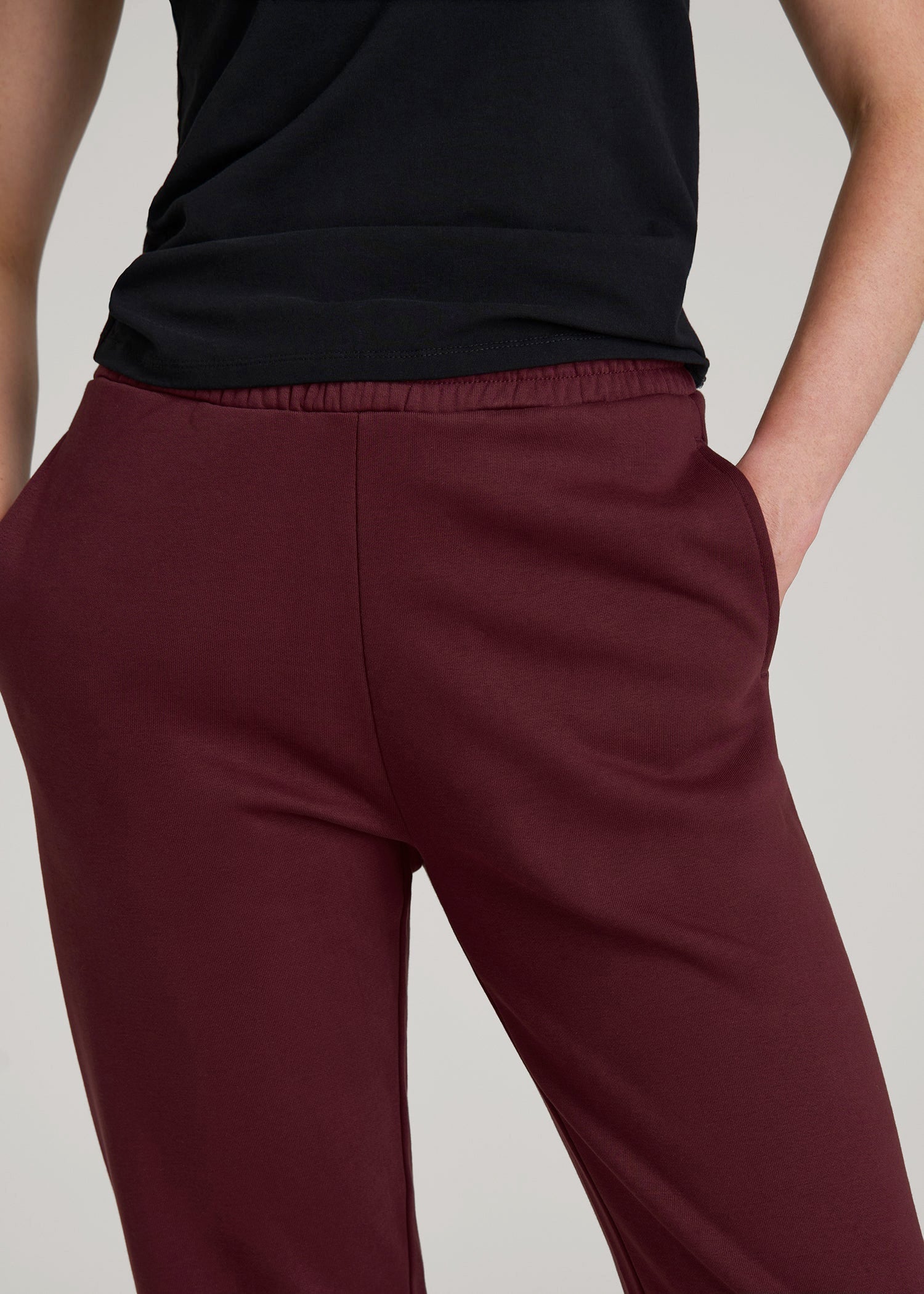Wearever Fleece Relaxed Sweatpants for Tall Women in Tawny Port