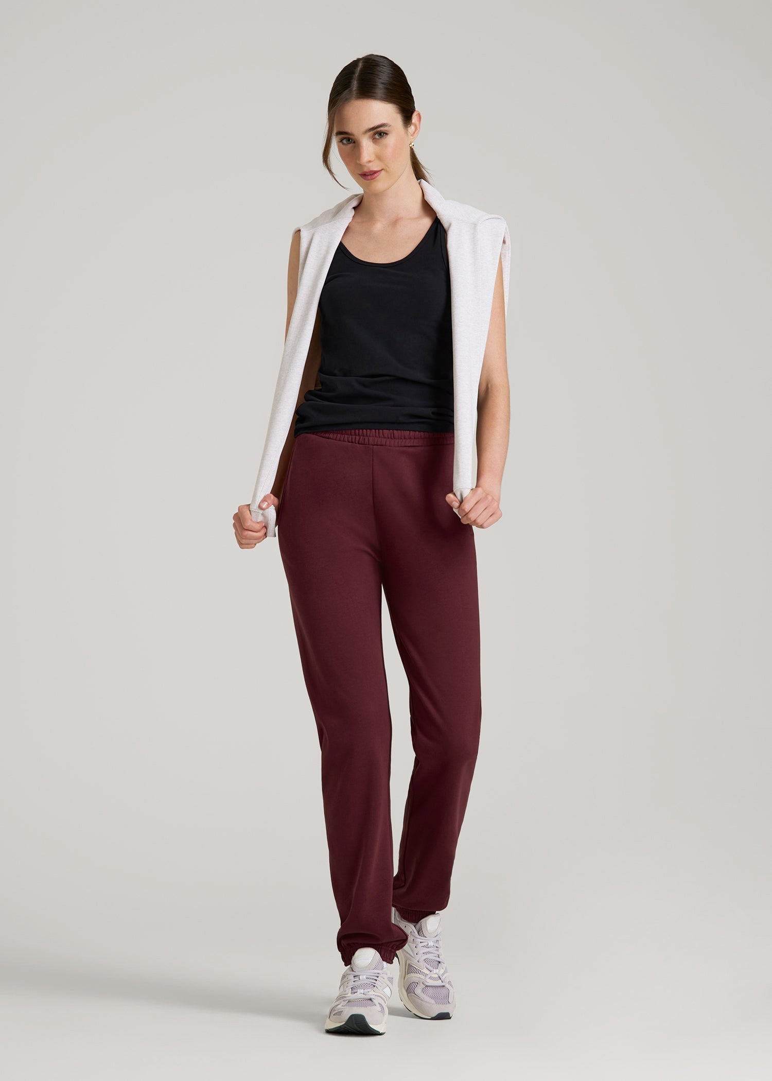 Wearever Fleece Relaxed Sweatpants for Tall Women in Tawny Port