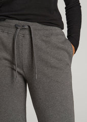 Wearever Fleece Open-Bottom Sweatpants for Tall Women in Charcoal Mix