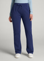 Wearever Fleece Open-Bottom Sweatpants for Tall Women in Midnight Blue
