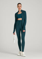 Ultra Soft Yoga Leggings for Tall Women in Deep Teal Mix