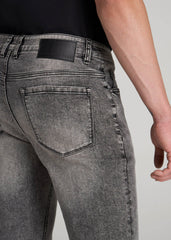 Travis SKINNY Jeans for Tall Men in Washed Faded Black