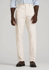 Refined Chinos for Tall Men in Antique White