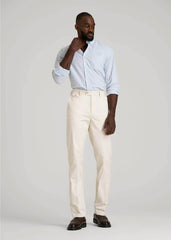 Refined Chinos for Tall Men in Antique White