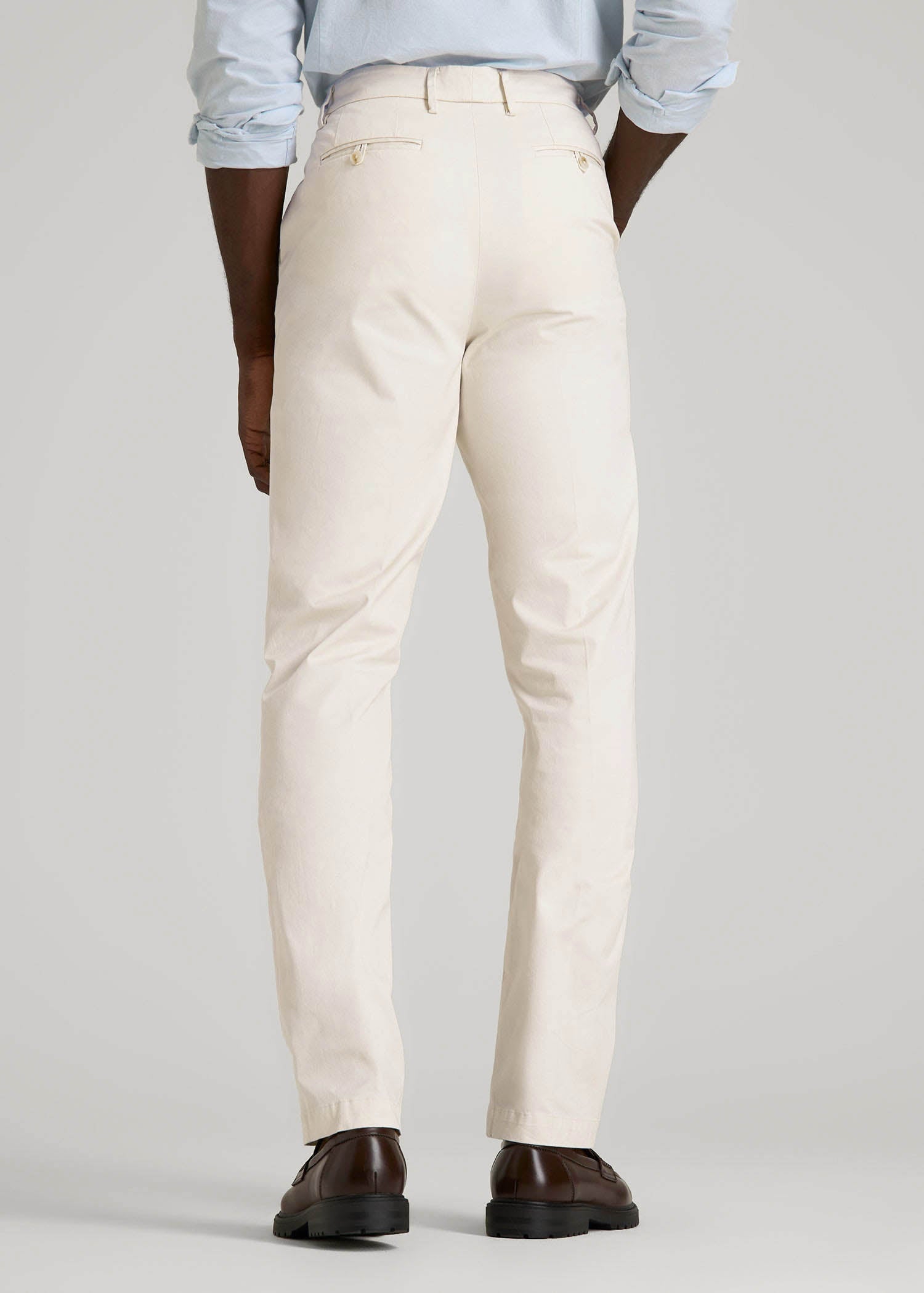 Refined Chinos for Tall Men in Antique White
