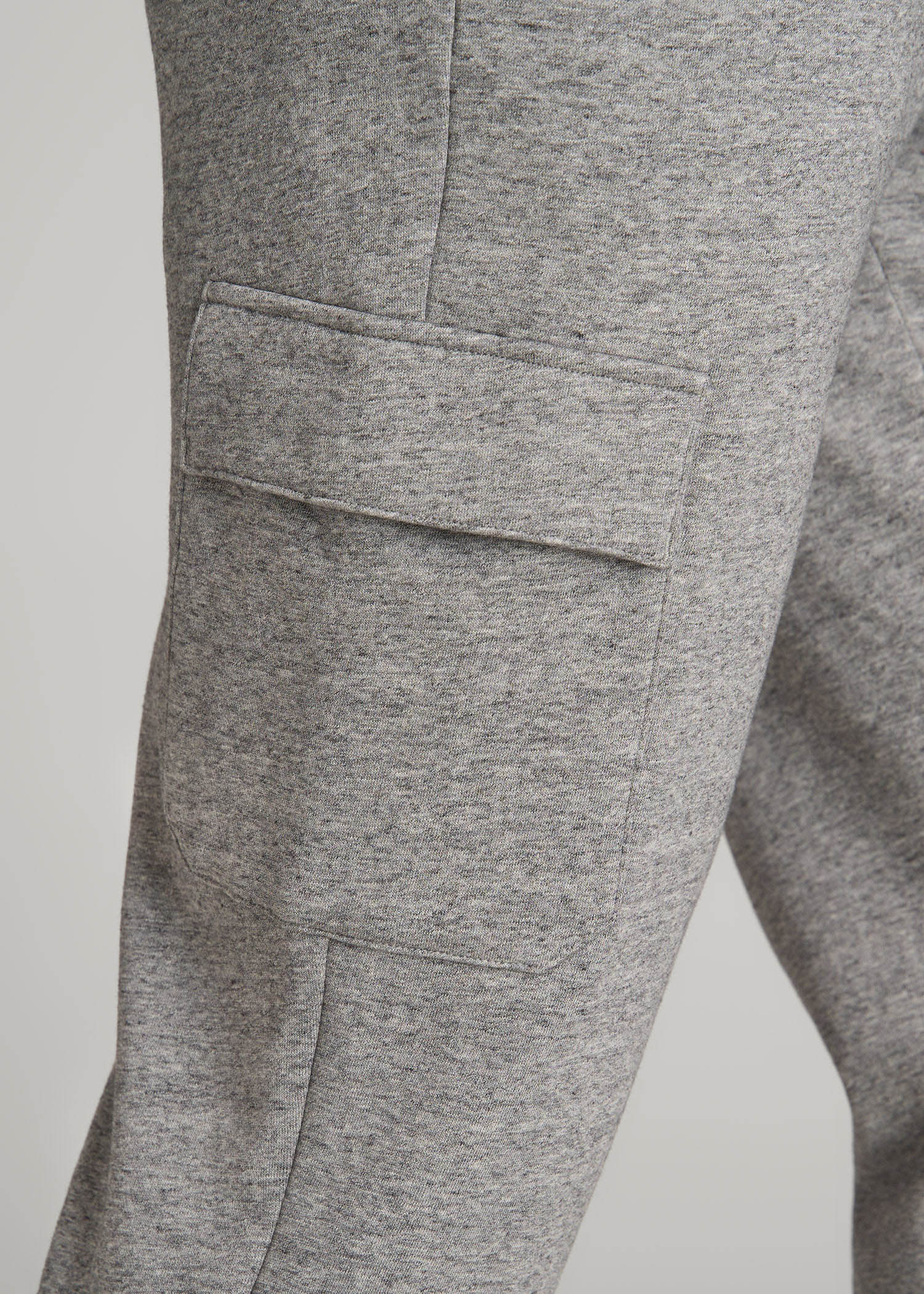 Wearever Fleece Cargo Jogger For Tall Men in Heather Grey