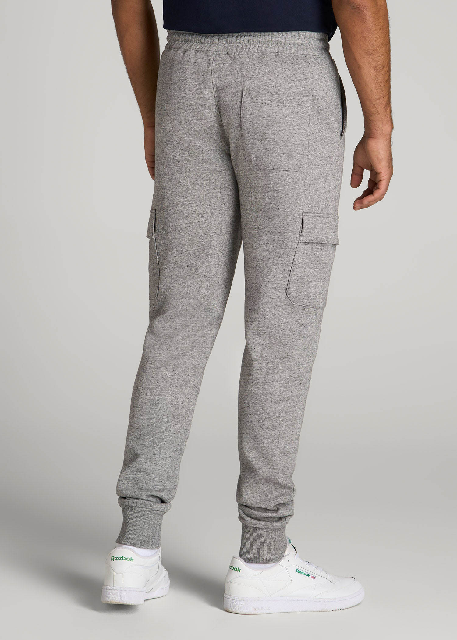 Wearever Fleece Cargo Jogger For Tall Men in Heather Grey
