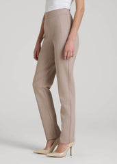 Pull-on Slim Dress Pants for Tall Women in Truly Taupe