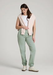 Wearever Fleece Relaxed Sweatpants for Tall Women in Seagrass