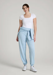 Wearever Oversized French Terry Joggers for Tall Women in Ice Blue