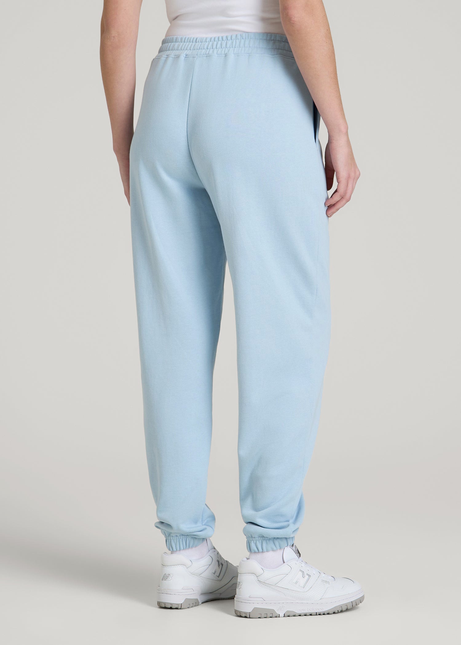 Wearever Oversized French Terry Joggers for Tall Women in Ice Blue