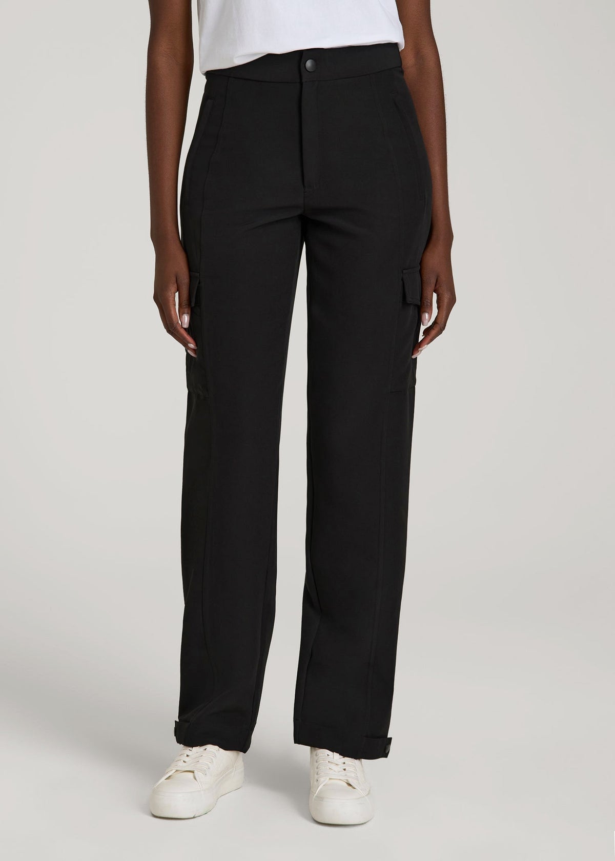 Traveler Cargo Pants for Tall Women in Black