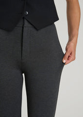 Soft Flex Ponte Skinny High Rise Pant for Tall Women in Dark Charcoal Heather