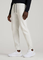 Tech Motion Fleece Joggers for Tall Men in Heather Frost