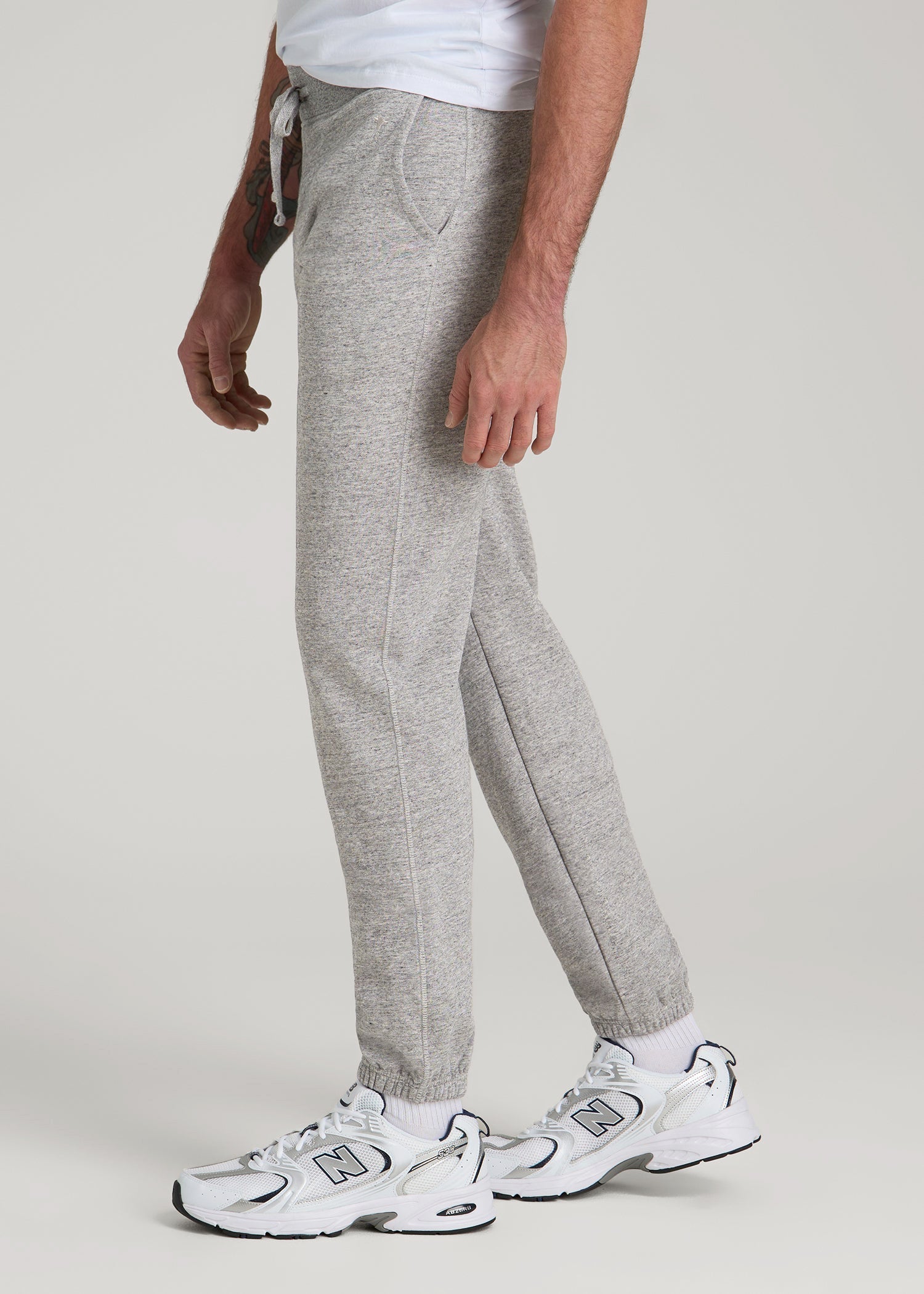 Wearever 2.0 Fleece Sweatpants for Tall Men in Heathered Grey