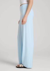 Pull-On Breezy Wide Leg Pants for Tall Women in Ice Blue