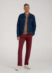 J1 STRAIGHT Leg Chinos for Tall Men in Red Ochre