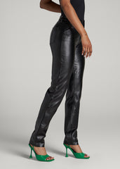 True Touch Leather SLIM Pants for Tall Women in Black