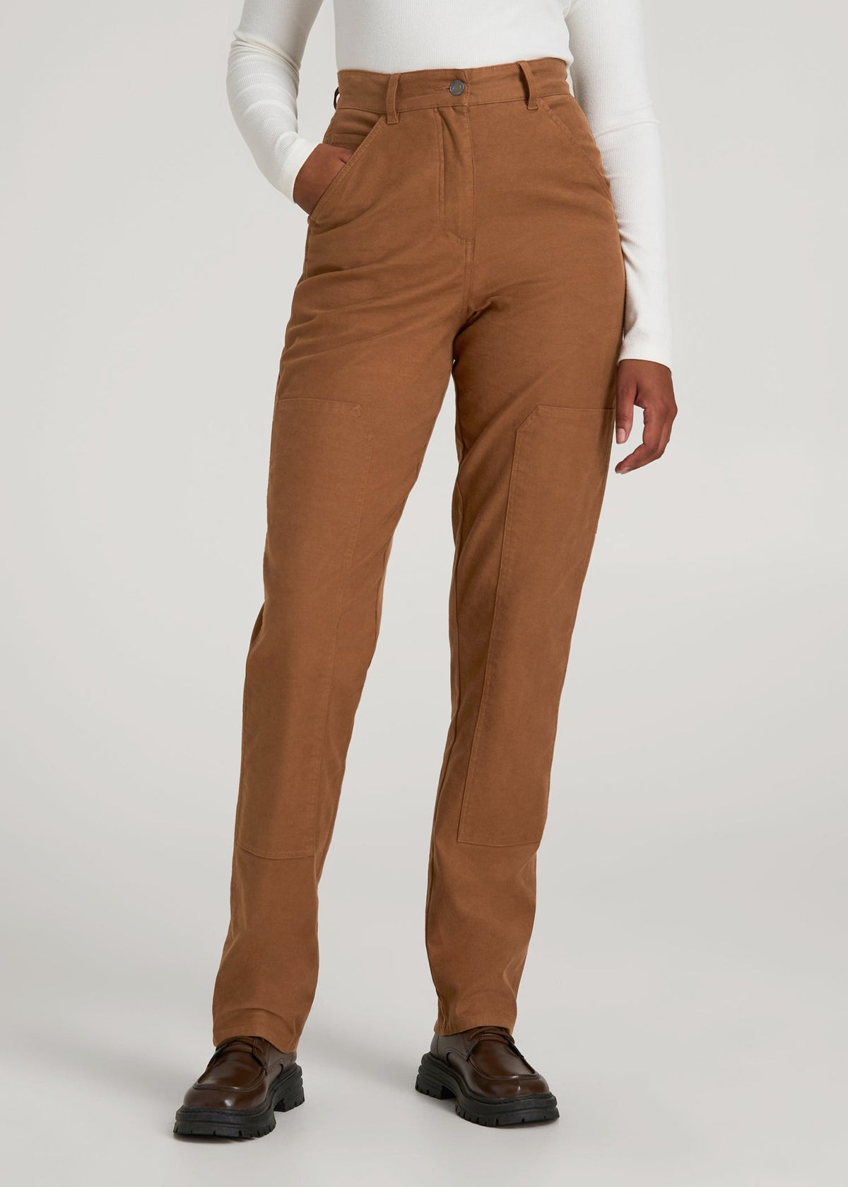 High-Waisted Carpenter Pocket Pants for Tall Women in Nutshell