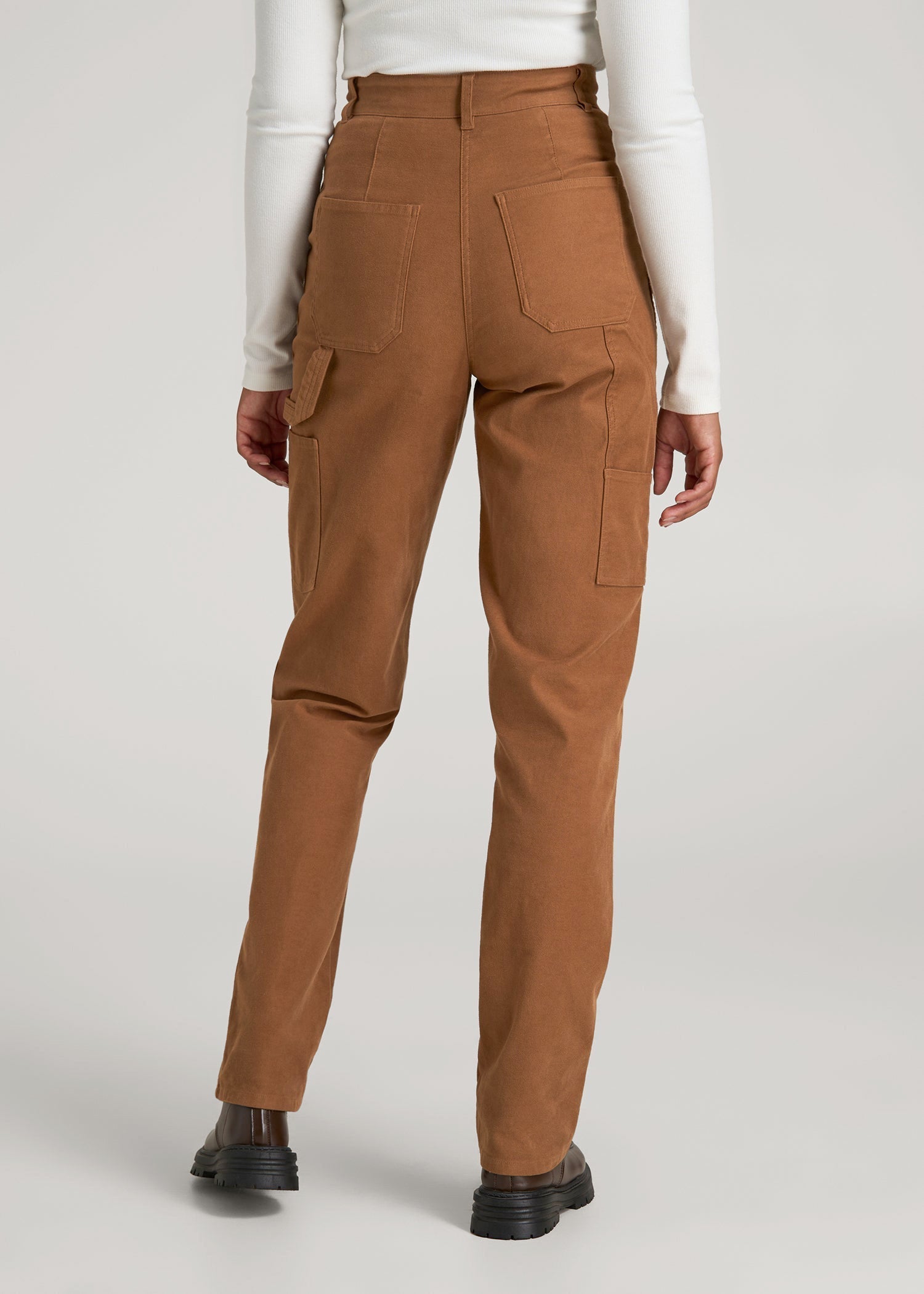 High-Waisted Carpenter Pocket Pants for Tall Women in Nutshell
